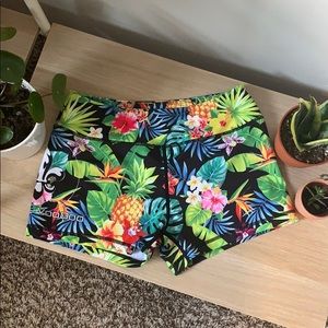 Barbell Voodoo Tropical Booty Shorts, size M